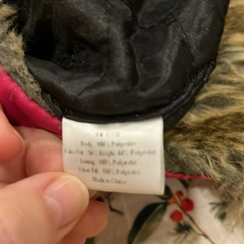 Trapper Hat Cold Weather Fur Super Warm Girls Large Pink